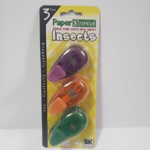 EK Success Paper ShapersIinsects Dragonfly Butterfly Ant 3 Pack Punch Small